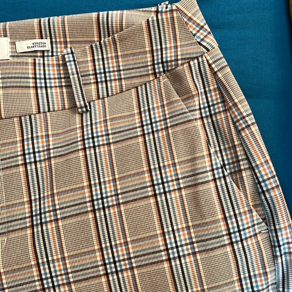 Lightweight plaid ankle length trousers - Picture 3 of 5